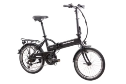 F.lli Schiano vélo F.lli Schiano E-Sky 20" E-Bike, Vélo Électrique Pliant pour Adultes avec Moteur 250W et 7 Vitesses, Batterie au Lithium Amovible 36V 7.8Ah, Couleur Noir