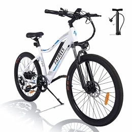 Fafrees Vélos électriques Fafrees F100 Vélo électrique VTT 26" avec batterie 48 V / 11, 6 Ah Shimano 7S, vélo électrique pour homme et femme – Blanc