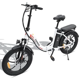 Fafrees Vélos électriques Fafrees Officzieller Shop Vélo électrique pliable 20 pouces 250 W 36 V 15 Ah Batterie avec super capacité, Shimano 7S, 20 x 3, 0 Fat Tire