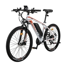 Fafrees vélo Fafrees Vélo Électrique 26 Pouces 250W, Batterie Lithium-ION Amovible 36V 10AH, Vélo Électrique de Montagne (Blanche)
