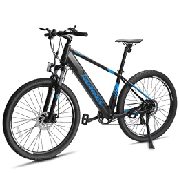 Fafrees Vélos électriques Fafrees Vélo électrique 27, 5" avec moteur Shimano 7 vitesses jusqu'à 25 km / h Autonomie 100 km & 10 Ah Batterie pour montagne ou ville (noir bleu)