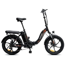 Fafrees vélo Fafrees Vélo électrique Fat Bike - avec batterie de changement 36 V 15 Ah - 25 km / h - 20" x 3, 0 - Convient pour la neige, la montagne, le sable, noir