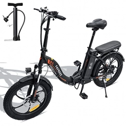 Fafrees Vélos électriques Fafrees Vélo électrique pliable de 20", 250 W, 36 V, 15 Ah, batterie avec super capacité, Shimano 7S, 20" x 3.0 Fat Tire
