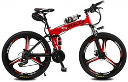Fangfang vélo Fangfang Vélos électriques, 26" Electric Bike City Commute vélo avec Amovible 12AH Batterie, 21 Vitesse vélo électrique for Adultes, Bicyclette (Color : Red)