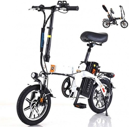 Fangfang vélo Fangfang Vélos électriques, Mini 14" Vélo électrique for Adultes, avec Commute Ebike 240W avec Moteur 48V 10-20Ah Lithium-ION LED Batterie à Trois Vitesses Intelligent Bouton Compteur, Bicyclette