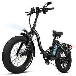 HFRYPShop vélo Fat Bike Electrique Y20-PLUS, Vélo Électrique Pliable avec 48V / 24Ah Batterie Lithium (Cellules Samsung), Moteur Puissant, Freins Hydrauliques, Tout-Terrain Fat 4.0 Pneu, Pliant Ebike pour Homme Femme