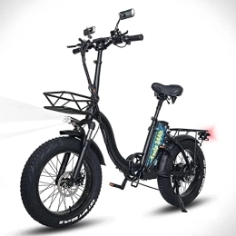 HFRYPShop Vélos électriques Fat Bike Electrique Y20-PLUS, Vélo Électrique Pliable avec 48V / 24Ah Batterie Lithium (Cellules Tesla), Moteur Puissant, Freins Hydrauliques, Tout-Terrain Fat 4.0 Pneu, Pliant Ebike pour Homme Femme