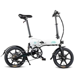 Fiido Vélos électriques FIIDO D2S Vélo électrique pliable 16" 60 km - Alliage d'aluminium - Vélo électrique portable pliable - 36 V 7, 8 Ah - 25 km / h - Blanc