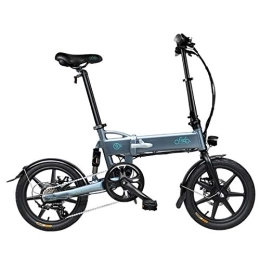 Fiido Vélos électriques FIIDO D2S Vélo électrique pliable 16" 60 km - Alliage d'aluminium - Vélo électrique portable pliable - 36 V 7, 8 Ah - 25 km / h - Gris