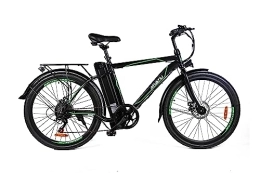 Fine Life Pro vélo Fine Life Pro Vélo électrique 26" avec batterie au lithium 36 V 12, 5 Ah pour une longue portée jusqu'à 50 km VTT tout-terrain avec Shimano 7 vitesses, vélo de ville électrique, batterie amovible