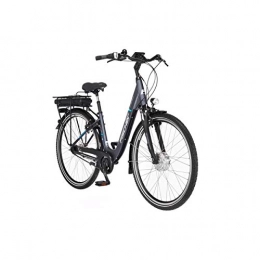 Fischer vélo FISCHER Vélo électrique City ECU 1401 - Anthracite mat - 28 pouces - RH 44 cm - Moteur avant 25 Nm - Batterie 36 V