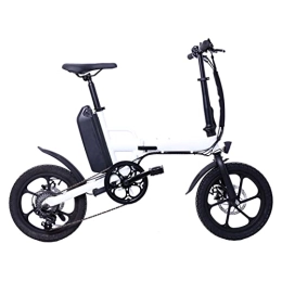 FMOPQ Vélos électriques FMOPQ Electric Bike Foldable250W 16-inch Variable-Speed Folding 15. 5 mph Electric Bicycle 36V13Ah Lithium Battery (Color : Black) (White)