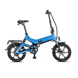 FMOPQ Vélos électriques FMOPQ Folding Electric Bicycles16-Inch Foldable Ultra-Light Lithium Battery Dual Shock Absorber System Electric Bike (Color : A) (C)