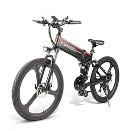 fookduoduo (Entrepôt européen) Vélo de Montagne électrique, Le Plus récent vélo électrique en Aluminium 350W E-Bike 26” pour Adultes avec Batterie au Lithium-ION Amovible 48V 10AH 21 Vitesses (Noir)