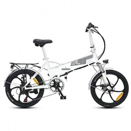 FZYE vélo FZYE 20 Pouces Vélos électrique, 48V10.4A pliants Bicyclette Affichage LCD Adultes Vélos Cadre Alliage d'aluminium Sports Loisirs, Blanc