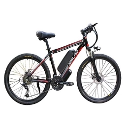 FZYE Vélos électriques FZYE 26 vélos Inchelectric 48V Amovible Batterie Lithium-ION, Vélo Moto vélos pour Travail Voyage randonnée vélo Affichage LED Sports et Loisirs, Rouge