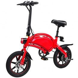 GeekMe Vélo électrique Pliant, vélo de Ville City Commuter avec Batterie 36 V / 10 Ah, vélo électrique Portable de 14 Pouces avec Tableau de Bord, Freins à Disque Avant et arrière