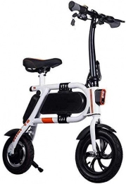 GJJSZ Vélos électriques GJJSZ Vélo électrique Pliant, Mini vélo électrique Adulte Deux Roues Mini pédale Voiture électrique avec éclairage LED Batterie au Lithium vélo en Plein air Aventure