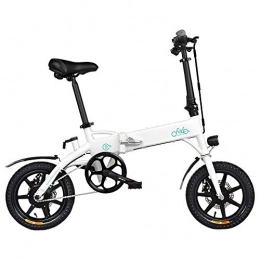 GoZheec D1 Vélo électrique,Pliable Ebike avec 10.4Ah Li-ION Batterie 250W, Trois Modes de Fonctionnement, 14 Pouces avec lumière LED Avant pour Adulte (Blanc)