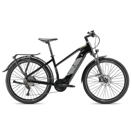 HEPHA vélo HEPHA E-Bike Trekking 7 Longrange Vélo électrique, Batterie intégrée 708 Wh, Moteur Central VTC 80 Nm, 10 Vitesses, App Support, Disque hydrauliques, Unisex 27, 5 Pouce, 2023 Lowstep (Noir, L)