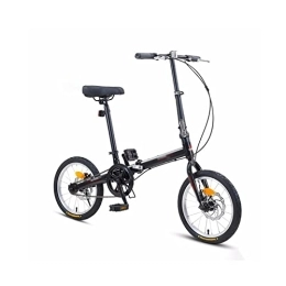 HESND Vélos électriques HESND ddzxc Vélo électrique pliable de 40, 6 cm Vélo portable ultra léger pour femme Travail quotidien Mini frein à disque Cadre en acier à haute teneur en carbone pliable (couleur : noir)