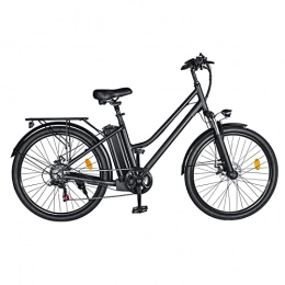 HITWAY Vélos électriques HITWAY Vélo de Ville Électrique 26" Ebike 250Watt avec Batterie Li-ION Amovible 36V 10A pour Adultes, Shimano 7 Vitesses vélo pour Femme BK8
