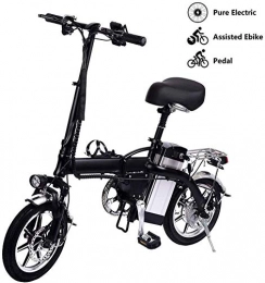 HSART Vélos électriques HSART Mini vélo électrique pliable pour adulte 350 W 48 V 10 Ah batterie au lithium professionnelle pour homme et femme Noir
