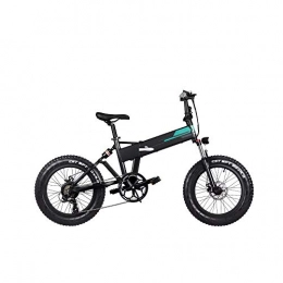 HSTD vélo HSTD Vélo électrique Pliable vélo électrique pour Adulte, vélo électrique avec Une Vitesse maximale de 25 km / h pour vélos de Ville, Trois Modes de Travail, Frein à Disque Black