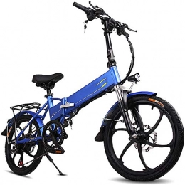 HUATXING Vélos électriques HUATXING 20Inch Vélo Électrique 48V12.5A Batterie Au Lithium en Alliage D'aluminium Pliant Vélo Électrique 350W Puissant Montagne / Neige / Ville, Bleu