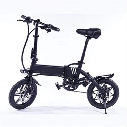 HWOEK Vélos électriques HWOEK Mini Vélo Électrique Pliable, 5 Vitesses Réglable 14" Urban Bike Batterie au Lithium-ION Amovible 36V8AH avec Port de Chargement USB Unisexe, Noir