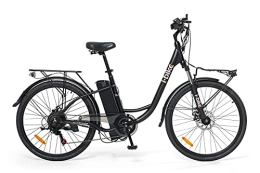 i-Bike vélo i-Bike City Easy S ITA99, vélo à assistance électrique unisexe pour adulte, noir, 46 cm