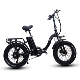 IOPY Vélos électriques IOPY Vélo Électrique 24'', 48V Fat Tire Electric Bike Snow Bike avec Batterie Au Lithium Amovible Et Pédales pour Jungle Trails Snow Beac (Color : Black, Size : 48V / 15A)