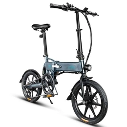 Jiali vélo JIALI Vélo électrique Pliant D2S Ebike Extérieur Rechargeable 6 Vitesses Changement De Vélo Outil De Cyclisme pour Adultes Adolescents Déplacements en Ville Gris
