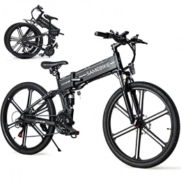 JINGJIN Vélos électriques JINGJIN 26" Vélo électrique 500w Bike vélo de Montagne, VTT de Neige, Batterie au Lithium 48V10AH, Shimano 21 Vitesses, E-Bike pour Adulte Vitesse 35 km / h, Black
