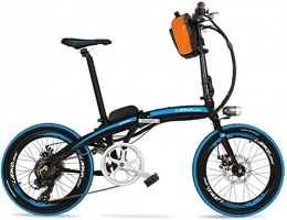 JINHH vélo JINHH Adultes500W 48V 12Ah Grand vélo électrique Portable Pliable de 20 Pouces, vélo électrique à pédale en Alliage d'aluminium, Deux Freins à Disque, Couleur: Batterie supplémentaire Rouge