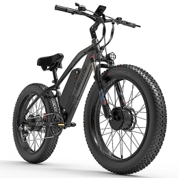 Kinsella vélo Kinsella MG740 Plus Vélo électrique à Double Moteur avec Batterie au Lithium 48 V 20 Ah, pneus Larges 26" x 4", Suspension Avant, écran LCD, Noir