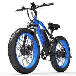 Kinsella  Kinsella MG740 Plus vélo électrique à Double Moteur avec Batterie au Lithium 48V 20Ah, pneus de 26" x 4" de Large, Suspension Avant Noir + Bleu