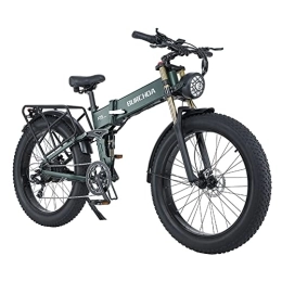 Kinsella Vélos électriques Kinsella Nouveau vélo électrique à capacité de Batterie Accrue, Batterie 48V16AH, vélo électrique 26 * 4.0 Fat Tire, vélo électrique Tout-Terrain Shimano 8 Vitesses (Vert foncé)