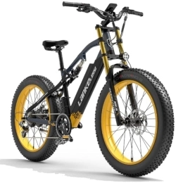 Kinsella vélo Kinsella RV700 Vélo électrique à Gros pneus, Cadre en Aluminium 6061 et Ressort d'amortisseur, Batterie 48V 16ah, pneus 26 Pouces * 4.0 (Jaune)