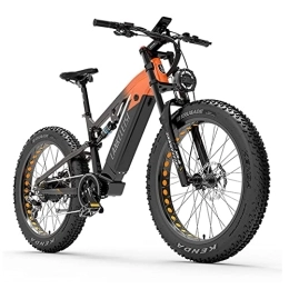 Kinsella vélo Kinsella RV800 Plus Haute qualité Moteur Bafang VTT électrique 48V20ah Puissance 21700 Batterie au Lithium (Orange Noir)