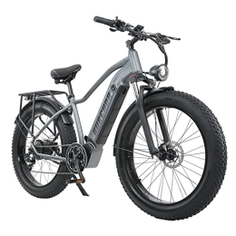 Kinsella Vélos électriques Kinsella Vélo de Montagne électrique pour Adulte de 26 Pouces, vélo électrique avec Batterie au Lithium 48V18Ah, Pneu Large, Shimano 8 Vitesses, Porte-Bagages arrière