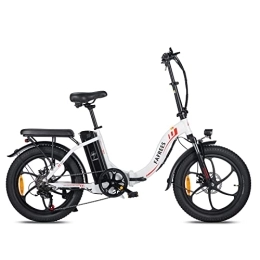 Kinsella Vélos électriques Kinsella Vélo électrique pliable F20 de 50, 8 cm - Moteur sans balais de 250 W et batterie au lithium 36 V 15 Ah (blanc)