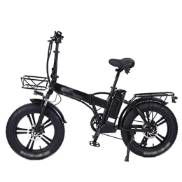 KOWM zxc Bikes for Men Electric Bike Black Hybrid Bike City Bike Max Speed : 45 km/h, Pure Electric Kilométrage : 40-60 km Pneu : 20 x 4,0