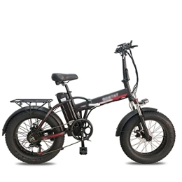 KOWM Vélos électriques KOWM zxc Bikes pour homme Vélo électrique pliable 50, 8 cm Vélo électrique à gros pneus Beach Cruiser Moto électrique Batterie au lithium