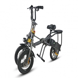 KUANDARMX Sûr 350W Mini Tricycle Pliable Tricycle électrique 14 Pouces 10.4Ah Tricycle électrique Haut de Gamme Se Pliant Facilement Présent