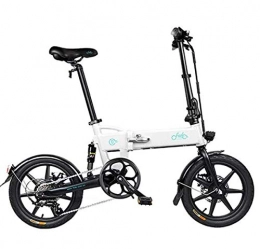 Kuyoly vélo Kuyoly Vélos électriques pliants pour Adultes, vélos Confort, vélos électriques, vélos couchés / de Route Hybrides 250W, pour Adultes et Adolescents, mécanisme d'absorption des Chocs - Blanc