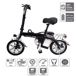 Wetour Vélos électriques Lamtwheel Electric Bicycle 14" Electric Bicycle - Folding City Bicycle 48V 350W Large Capacity Lithium Battery - Light City Bicycle (48V 10Ah)