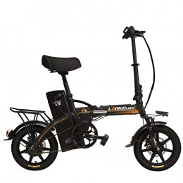 LANKELEISI Vélos électriques LANKELEISI R9 Portable 14 Pouces vélo Pliant, Batterie au Lithium Forte de 48V 23, 4 Ah, Fourche à Suspension, Pedelec.(Orange, Mise à Niveau + 1 Batterie de Rechange)
