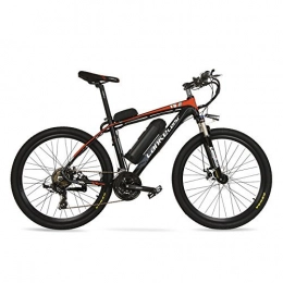 LANKELEISI vélo LANKELEISI T8 48V 400W Le vélo électrique Puissant, vélo de Montagne 21 Vitesses, adoptent la Fourchette de Suspension, Le vélo d'assistance de pédale (Red LED, 15Ah + 1 Spare Battery)
