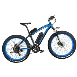Brogtorl vélo LANKELEISI XF4000 Vélo électrique 500 W / 1000 W 7 vitesses Pneu Fat Tire VTT Adulte Frein à disque hydraulique Suspension Complète Batterie Lithium 16Ah (Noir Bleu, 1000W)